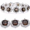 Image 1 : Sterling Silver Smoky Quartz Bracelet