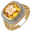 Image 1 : Sterling Silver Golden Citrine Ring
