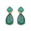 Image 1 : Sterling Silver Zambian Emerald Earrings