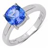 Image 1 : Sterling Silver Tanzanite Solitaire Ring