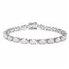 Image 2 : Sterling Silver Cabochon Opal Bracelet