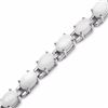 Image 3 : Sterling Silver Cabochon Opal Bracelet