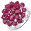 Image 1 : Sterling Silver Thai Ruby Ring