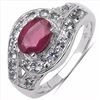 Image 1 : Sterling Silver Ruby and Tanzanite Ring