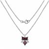 Image 2 : Sterling Silver Fancy Cut Garnet Pendant