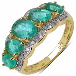 Sterling Silver Zambian Emerald Ring