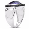 Image 2 : Sterling Silver African Amethyst and Black Spinel Ring
