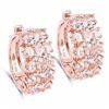 Image 1 : Sterling Silver Morganite and Diamond Earrings