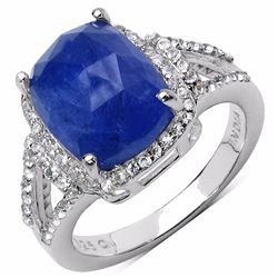 Sterling Silver Rose Cut Tanzanite Ring