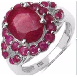 Sterling Silver Ruby Ring