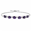 Image 1 : Sterling Silver African Amethyst Adjustable Bracelet