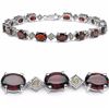 Image 1 : Sterling Silver Garnet and Citrine Bracelet