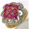 Image 1 : Sterling Silver Thai Ruby Ring