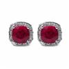 Image 1 : Sterling Silver Ruby Earrings