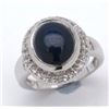 Image 1 : Sterling Silver Cabochon Star Sapphire Ring