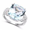 Image 2 : Sterling Silver Blue Topaz Ring