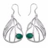 Image 1 : Sterling Silver Sakota Emerald Earrings