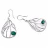 Image 2 : Sterling Silver Sakota Emerald Earrings