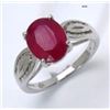Image 1 : Sterling Silver Ruby Ring