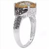 Image 3 : Sterling Silver Citrine and Champagne Diamond Ring