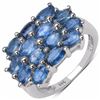 Image 1 : Sterling Silver Blue Sapphire Ring