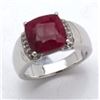 Image 1 : Sterling Silver Ruby Ring