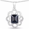 Image 1 : Sterling Silver Blue Sapphire Pendant