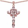 Image 1 : Sterling Silver Morganite and Diamond Pendant