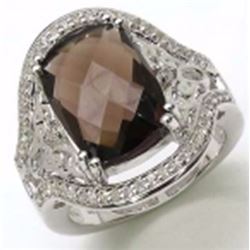 Sterling Silver Smoky Quartz Ring