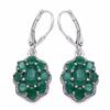 Image 1 : Sterling Silver Sakota Emerald Earrings