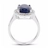 Image 2 : Sterling Silver Madagascar Sapphire and Diamond Ring