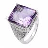 Image 2 : Sterling Silver Pink Amethyst Ring