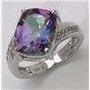 Image 1 : Sterling Silver Mystic Quartz Ring