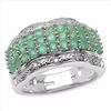 Image 1 : Sterling Silver Sakota Emerald Ring