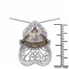 Image 3 : Sterling Silver Fancy Cut Smoky Quartz Pendant