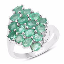 Sterling Silver Zambian Emerald Ring