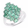 Image 1 : Sterling Silver Zambian Emerald Ring