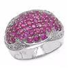 Image 1 : Sterling Silver Thai Ruby Ring