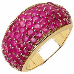 Sterling Silver Thai Ruby Dome Ring