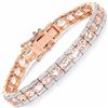 Image 2 : Sterling Silver Morganite Tennis Bracelet