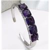 Image 1 : Sterling Silver African Amethyst Bangle Bracelet