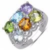 Image 1 : Sterling Silver Multi Stone Ring