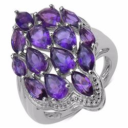 Sterling Silver African Amethyst Ring