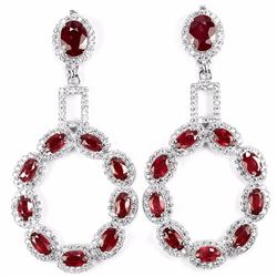 GENUINE AAA BLOOD RED RUBY Earrings