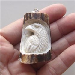 Hand Craved Raven Pendant