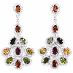 NATURAL MULTI COLOR TOURMALINE EARRING