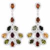 Image 1 : NATURAL MULTI COLOR TOURMALINE EARRING