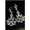 Image 1 : Natural SAPPHIRE RUBY TOPAZ RHODOLITE Earrings