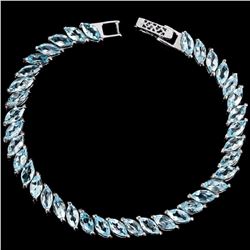 Natural SKY BLUE TOPAZ 85 Crats MARQUISE Bracelet