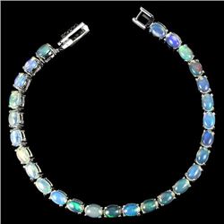 NATURAL AAA MULTI COLOR WHITE OPAL OVAL Bracelet